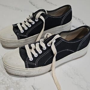 Keds Black and Cream Women's Sneakers